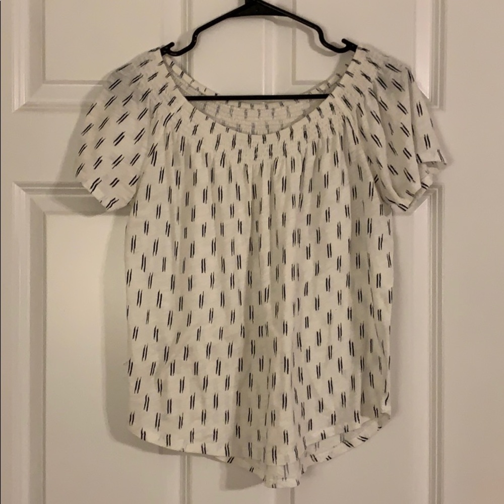Loft black and white top